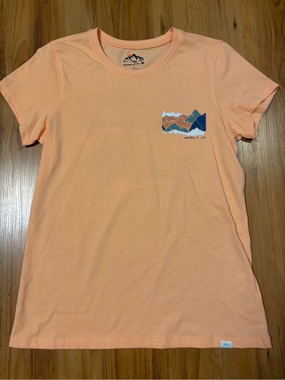 Mountains & Wave Peach Short Sleeve Tee